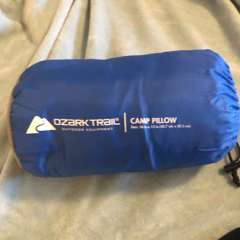 NWT camping pillow and carry bag